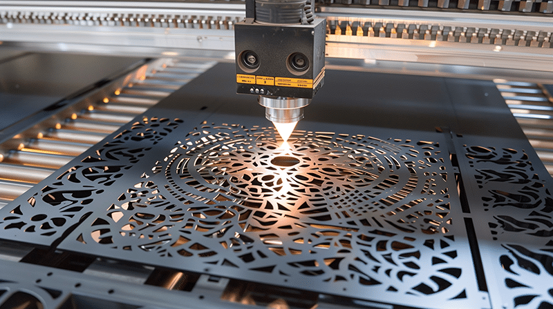 laser cutting machine cutting